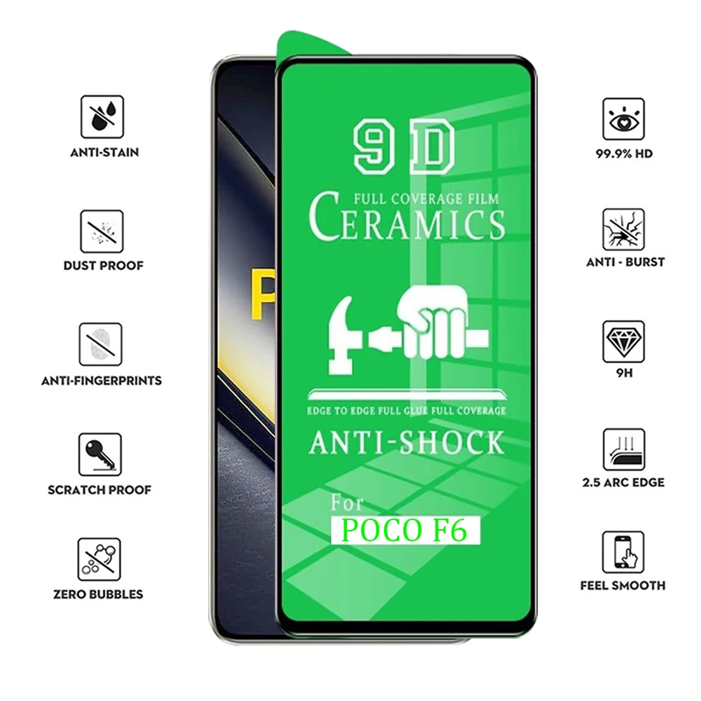 1-5PCS Ceramic Film For POCO F6 F5 F4 M6 M5 M4 M3 Pro Screen Protector For POCO X6 X5 X4 X3 Pro 5G C65 C40 Not Glass Soft Film