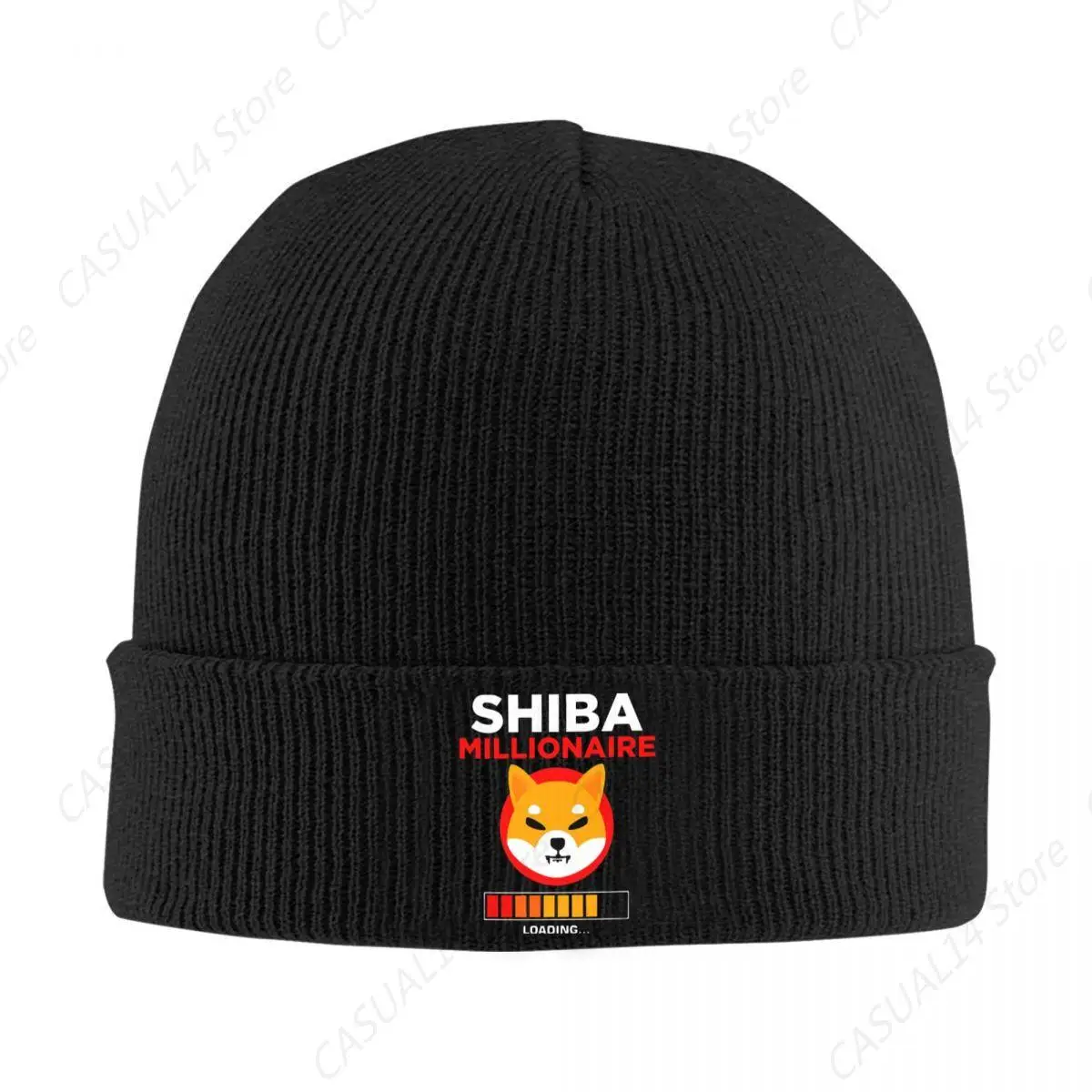 Shiba Inu Coin Token Shib Army Hodl Crypto Hats Autumn Winter Beanie Street Shib Millionaire Loading Caps Men Women Knitted Caps