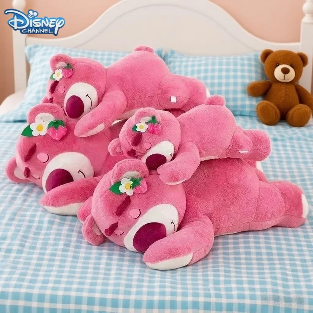 

Disney Lovely Toy Lotso 30/40/50cm Cute Strawberry Bear Sofa Plush Pillow Stuffed Toys For Kids Girl Friends Christmas Gifts