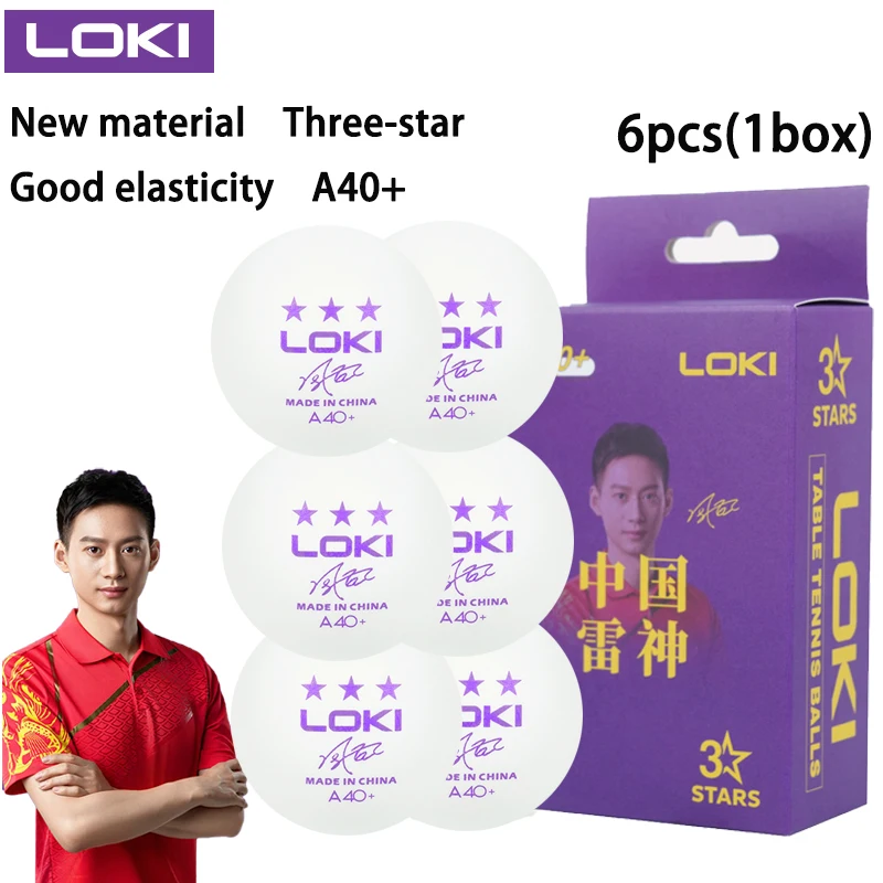 

New LOKI A40+ Table Tennis Balls 3-Star with Seam New Material Ping Pong Balls for Training High Durability Roundness 6 Per Box