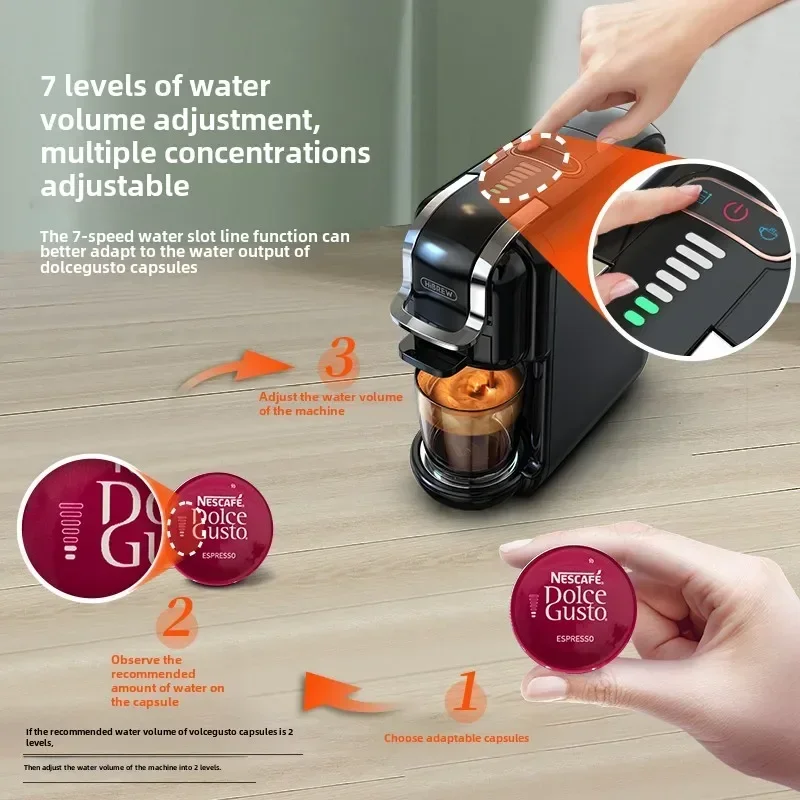 ماكينة صنع القهوة HiBREW H2B، كبسولات إيطالية، متعددة المتوافقة، مسحوق قهوة صغير منزلي أوتوماتيكي بالكامل #3