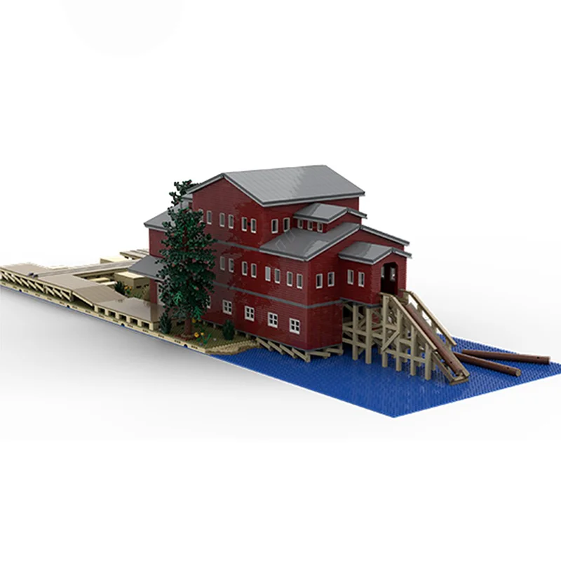 9530pcs MOC Train Sawmill Series Sawmill 8 Model Toy Building Blocks Architecture Christmas Gift Creative 3D Collection Idea