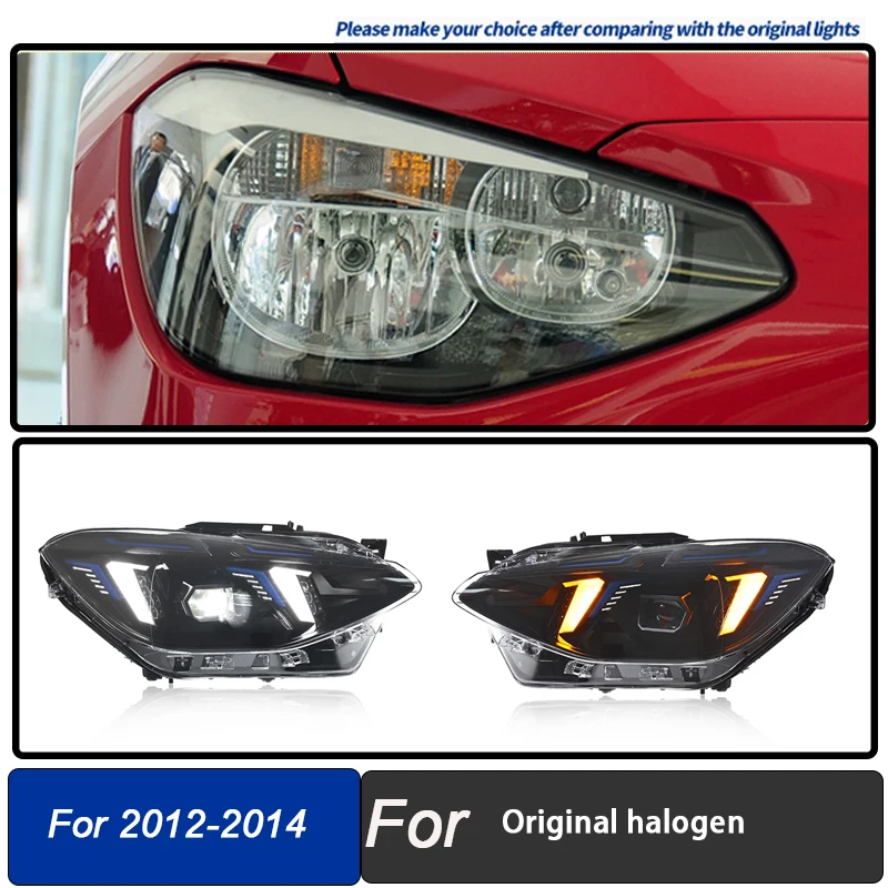 

Auto Parts For BMW 1 Series F20 Headlights 2012 2013-2014 latest Styling LED DRL Dual Projector Car Accesorios Modified