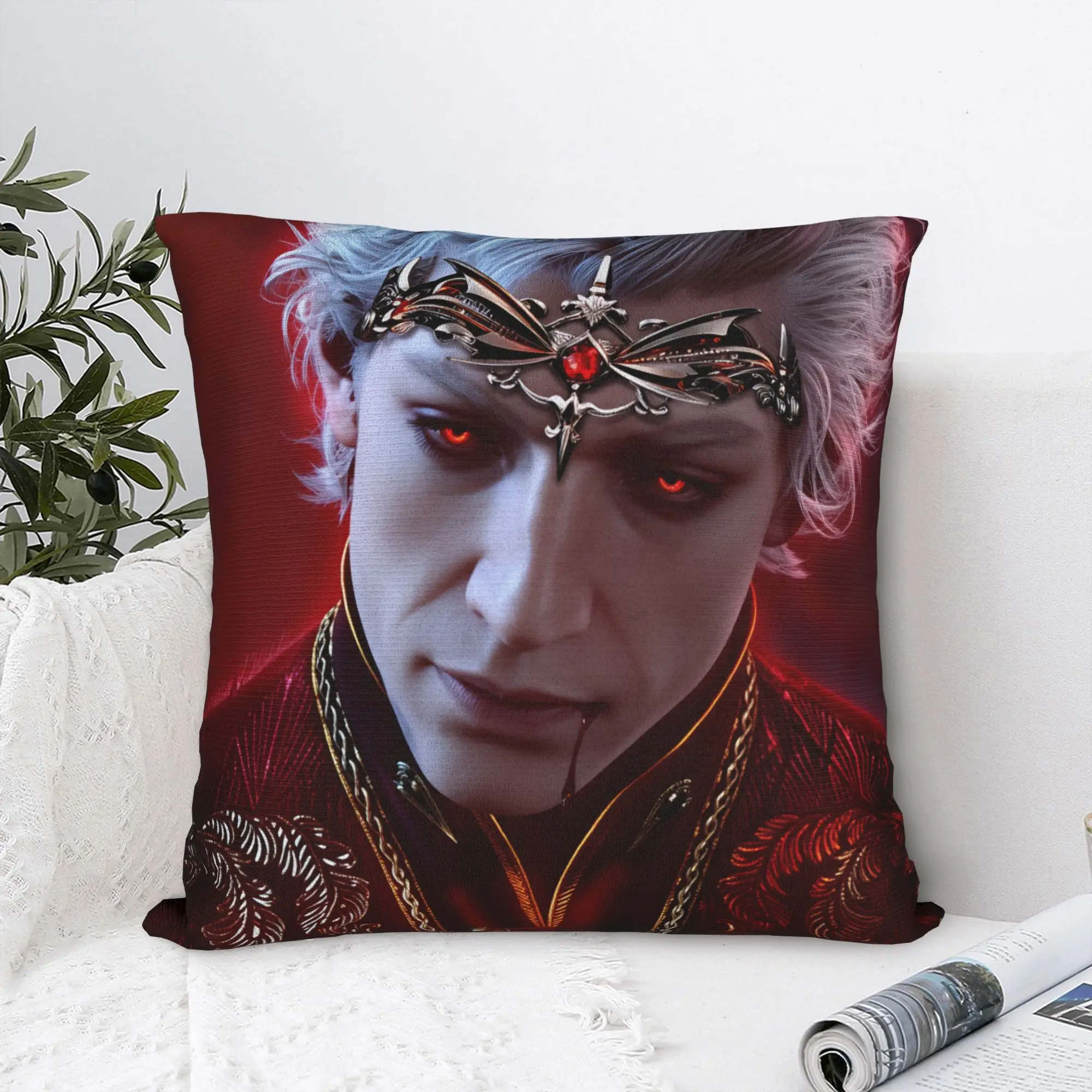 Baldurs Gate 3 Astarion Pillow Case  Soft Pillow Cover Retro Trendy Pillowcases For Living Room Sofa