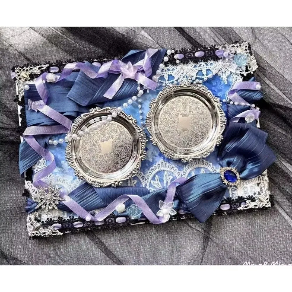 Double Badge Holders Ita Bag Insert Board Handmade Design Silk Bowknot Badge Holder Tray Material Package Ribbon Accent