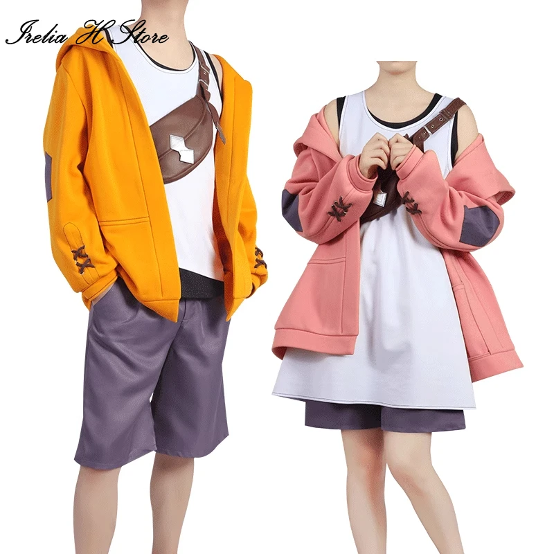Irelia H Store FF14 Casual Jacket Final Fantasy XIV Casual Jacket Set Cosplay Costume Game Jacket shorts