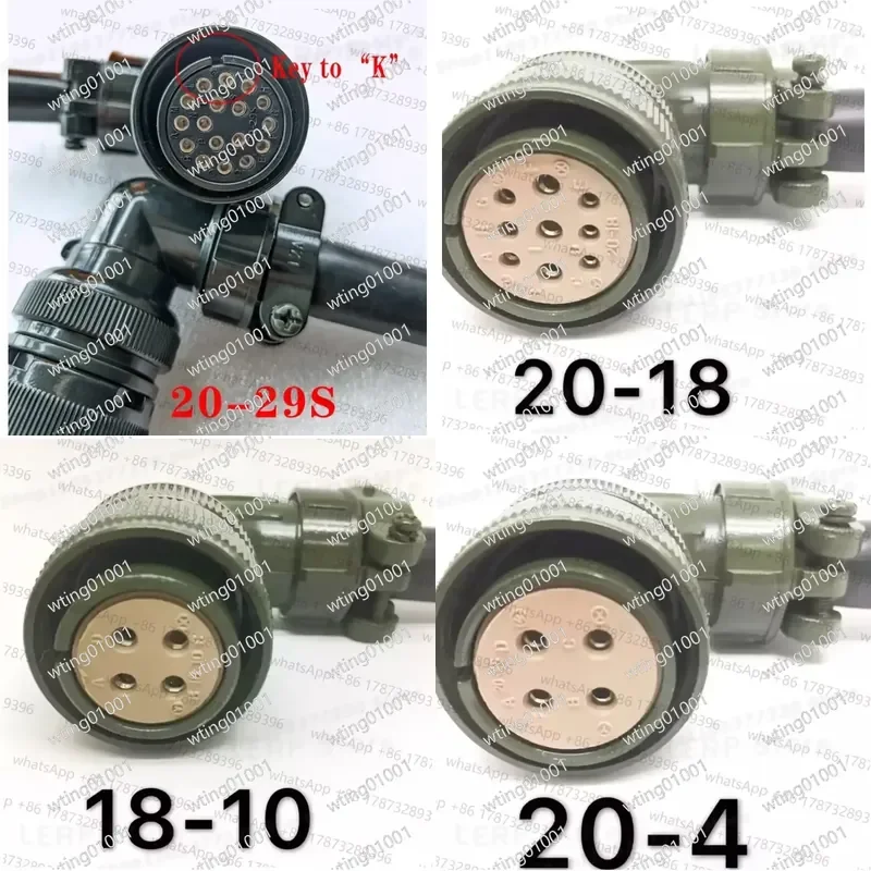 for MS3108A MS3108B 18-10 20-4 20-18 20-29 22-22 24-11S Heavy Duty Circular Socket Plug High Reliability Aerospace Grade