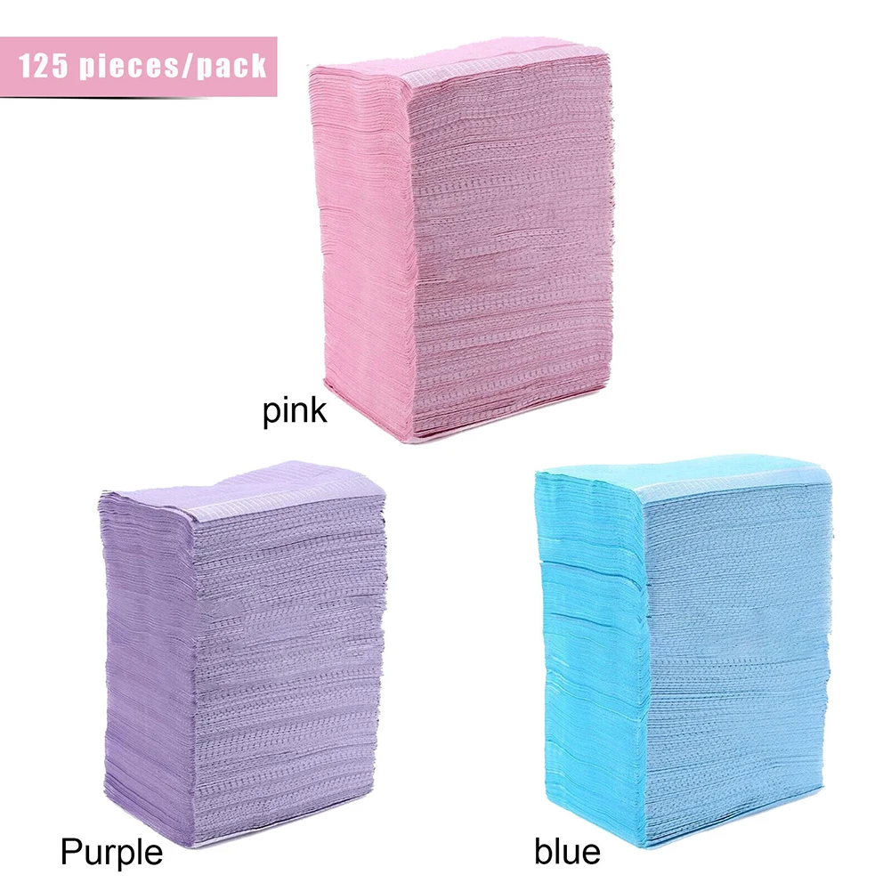 

125 PCS Waterproof Nail Art Table Towels Mat Paper Foldable Manicure Table Cushion Dental Spread Towel Nails Cleaning Hand Mat