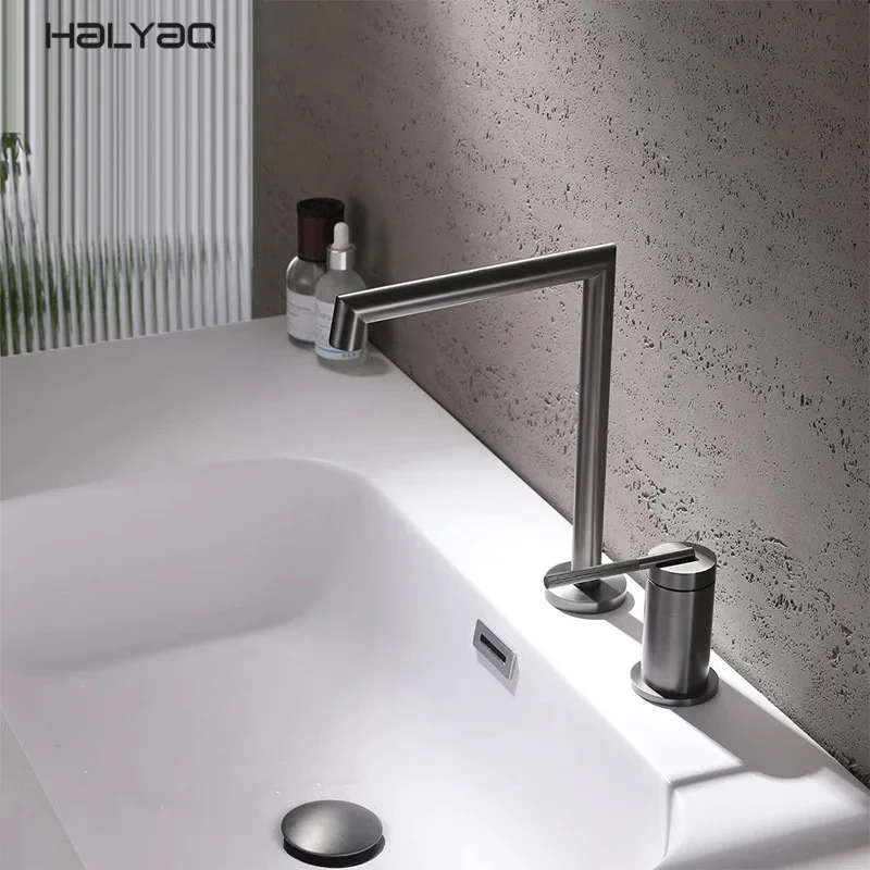 분리형 수도꼭지, 나카지마 전동이동식 동재 이중홀 세면대 수도꼭지