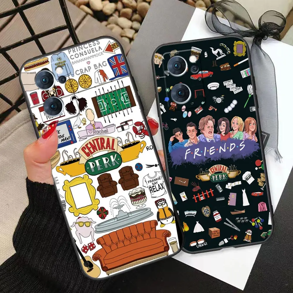 

Friends TV Phone Case For OPPO Reno 10 8 8T 7 7Z 6 5 5F 4 FIND X5 X3 X2 Pro Plus Lite 4G 5G Black Soft Silicone Cover Cqoue Capa