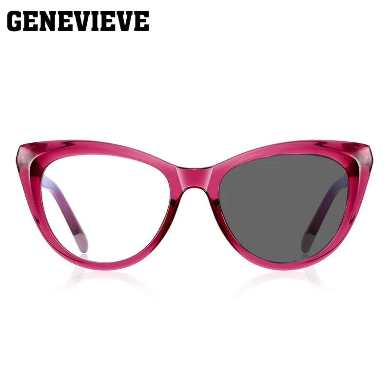 جنيف بسيط عين القط تصميم الأزياء النظارات النسائية المضادة للضوء الأزرق النظارات اللونية وصفة طبية قابلة للتخصيص #4
