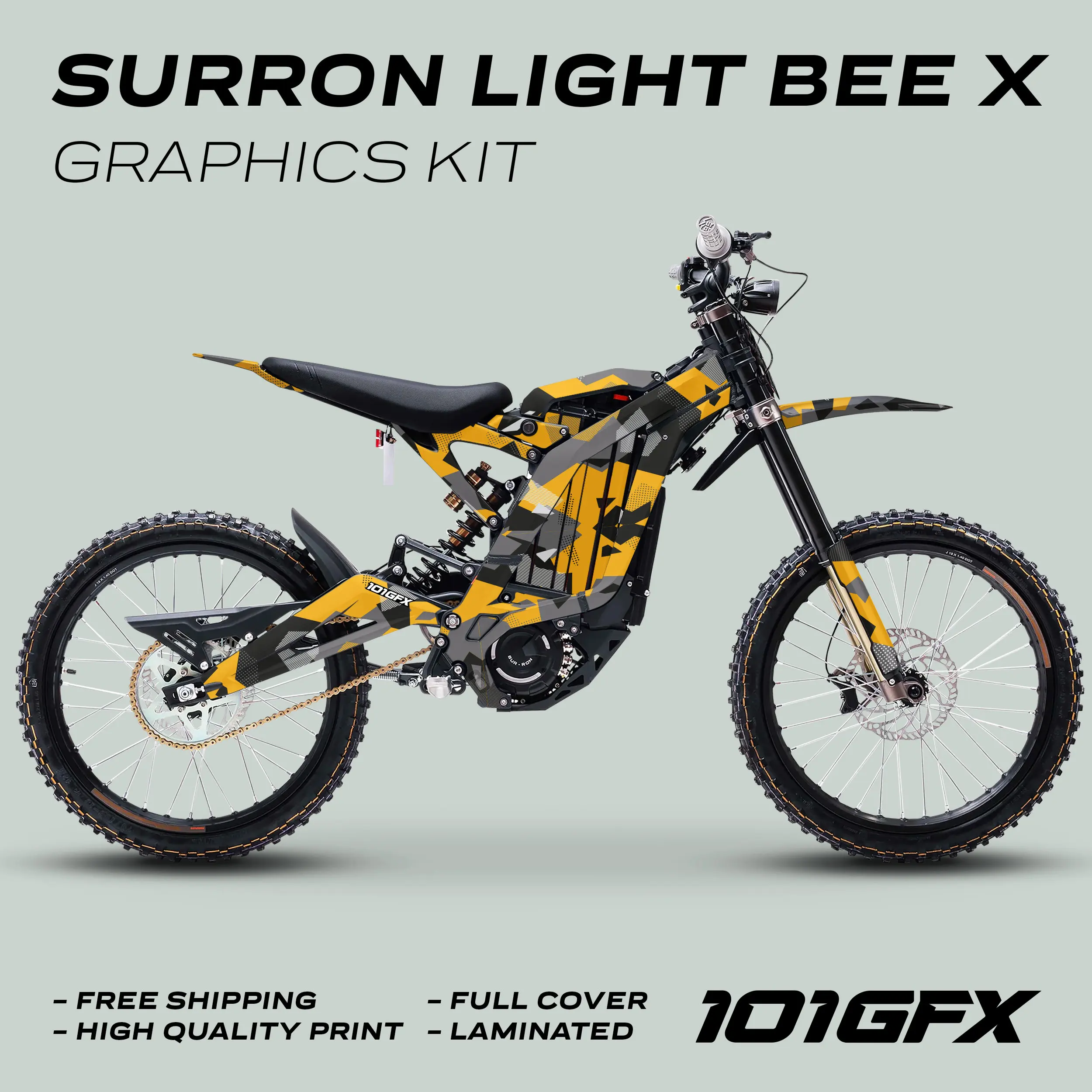 Graphics Kit GEOTECH RED Decals Stickers Laminated Thick  L1E For Surron Light Bee X