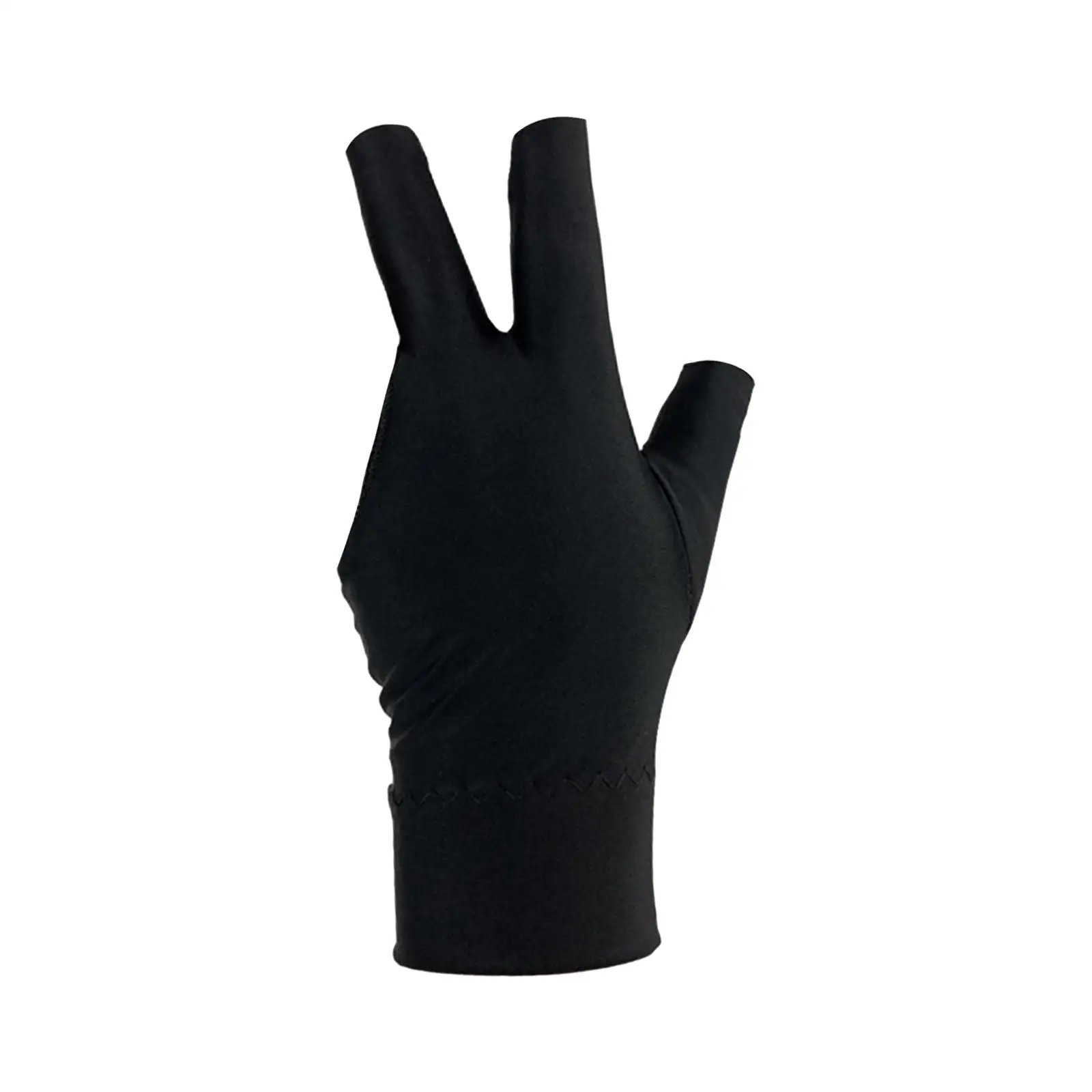 Open 3 Fingers Billiard Glove Sweat Absorbing Pool Cue Mitts Portable Breathable