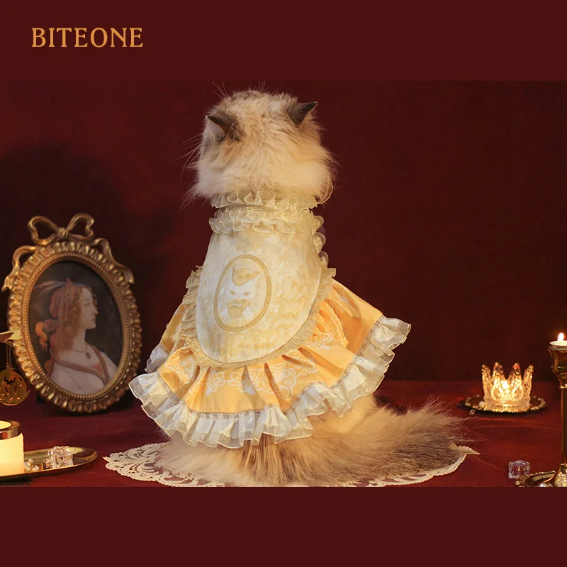 BITEONE-ropa LOLITA de gato para Halloween, Cosplay de mascotas, capa Freya, caja de regalo limitada