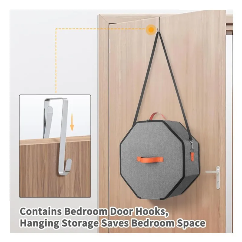 【TRAVEL ESSENTIAL】For Women& Men Hat Storage Box, Hardboard Support, For Cowboyl Hat Organizer Boxes With 1 Door Hook For Travel