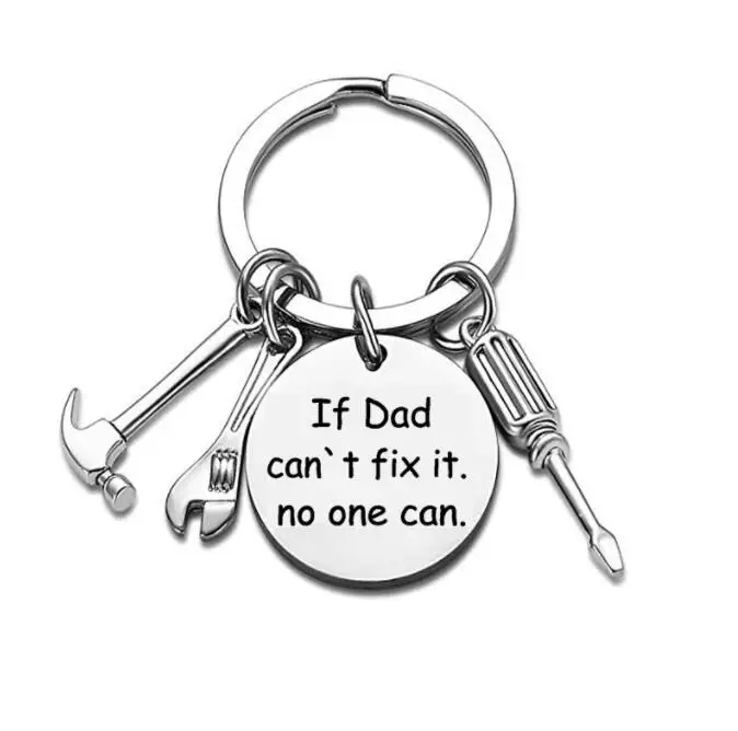 dad keychain Hammer Wrench Spanner Screwdriver Dad's Tool Dad Keychain Key Chain Accessories Cute Useful Key chains