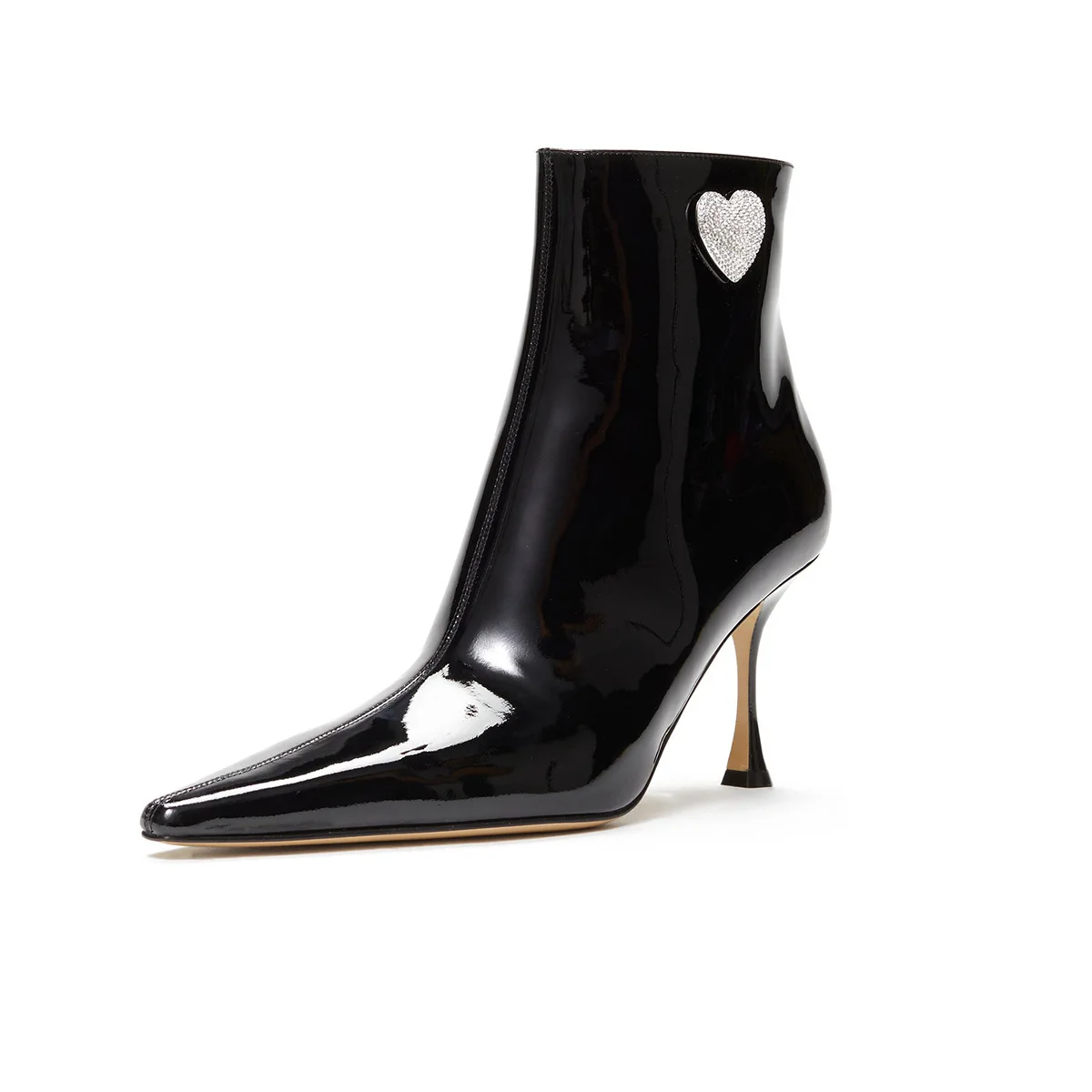 

2022 Winter New Pointed Toe Stiletto Side Zipper Fashion Large Size Short Boots Women's Boots