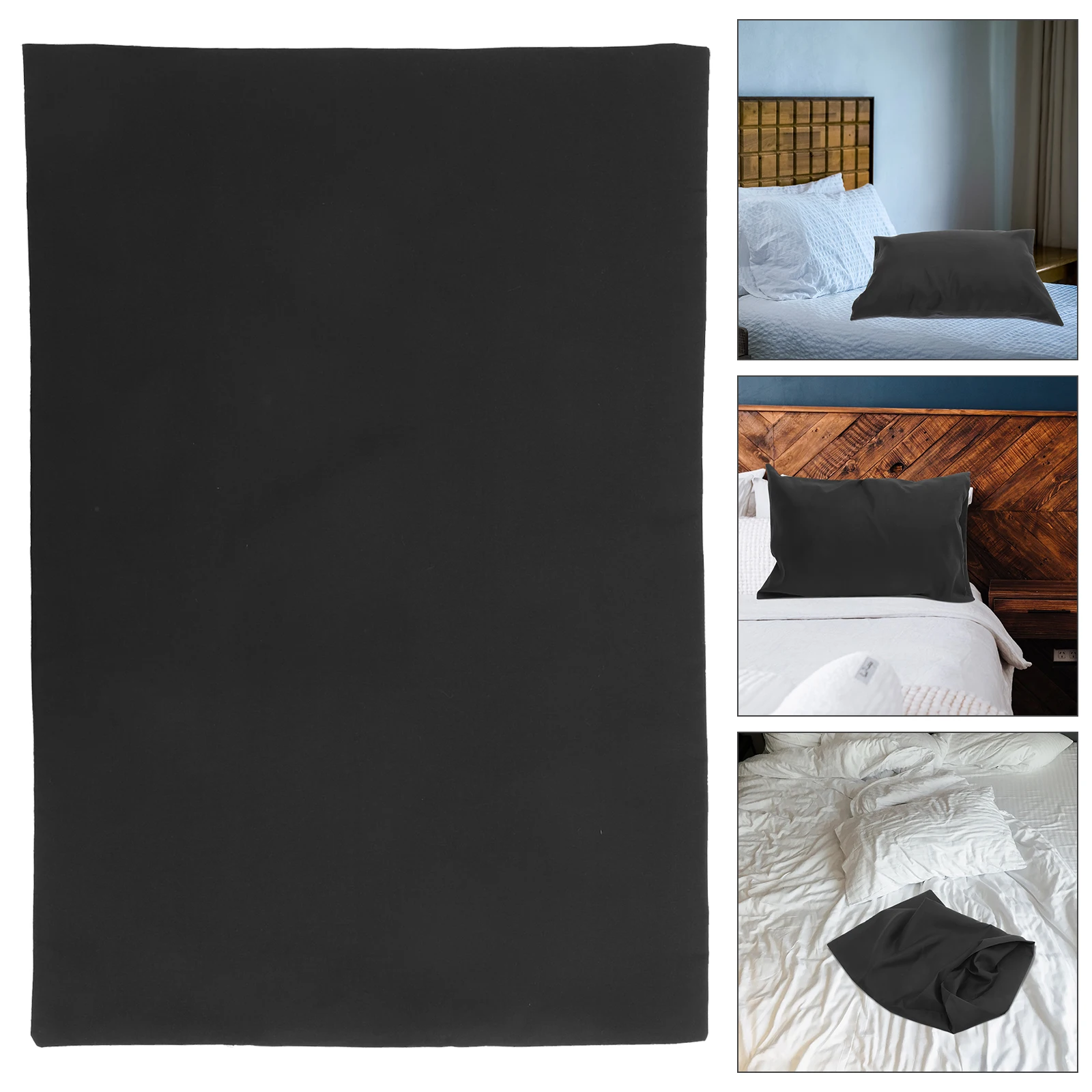 

2pcs Thickened Polyester Pillowcases Envelope Style Comfortable Bed Pillow Covers Decorative Bedroom Pillowcase Washable Solid