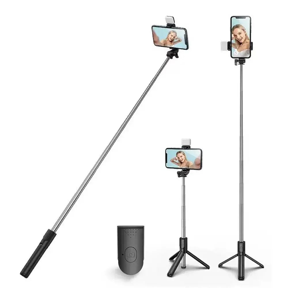 

0.7/1/1.7m Mobile Phone Selfie Stick with Fill Light Extended length Live Streaming Bracket with Remote Shutter Handheld