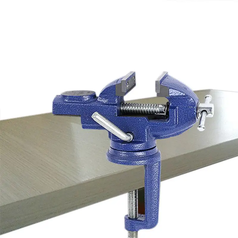 60mm Mini Household Mini Flat Table Vise Clamp-on Bench Vise Tool 360 Degree Clamp for DIY Craft Jewelry Carving Milling Vise