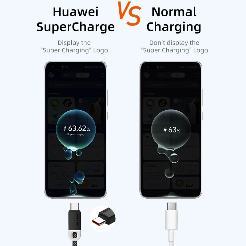 CABLETIME USB C 6A Cable ultra fast charging type c 100W Phone Cable 6A USB A to Type c For Huawei Xiaomi Samsung data cable