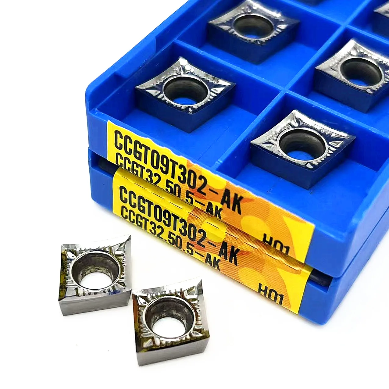 10 pz CCGT09T302 CCGT09T304 CCGT09T308 AK H01 utensile per tornitura interna inserto per tornitura in alluminio utensili per tornio in metallo CNC utensile da taglio