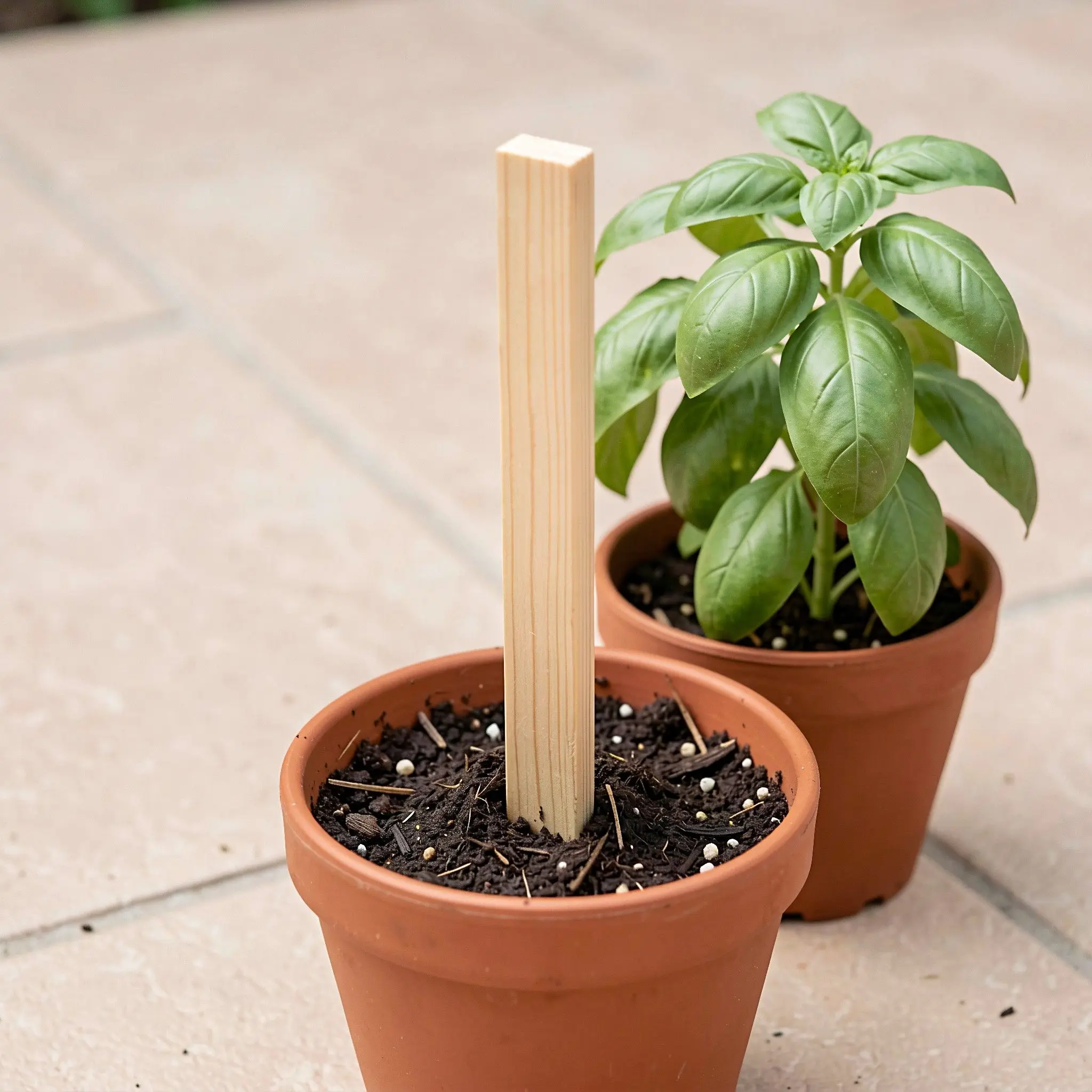 20Pcs Wooden Garden Stakes Survey Stakes Beige Wood Plant Support Sticks Yard Boundary Fencing Edging Posts for Landscaping