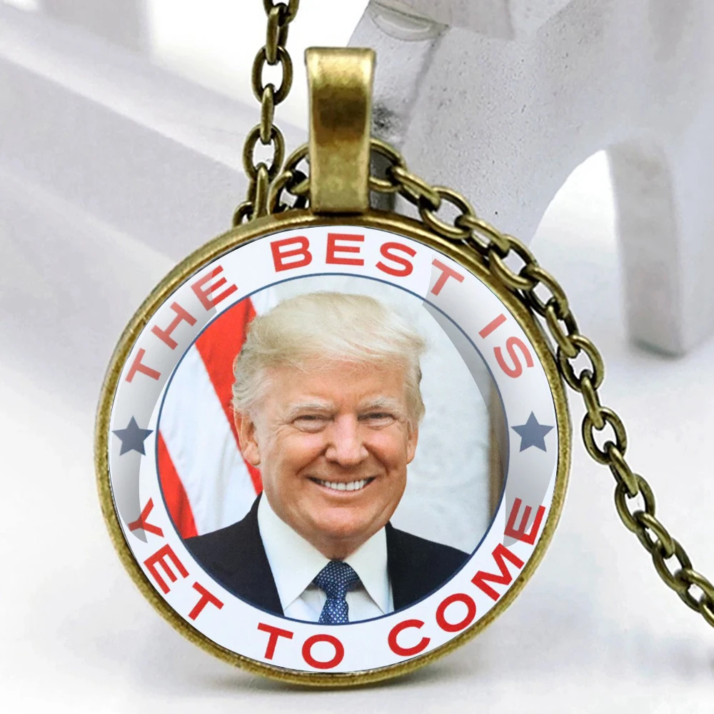 TRUMP 2024 TAKE AMERICA BACK Vintage Accessory Glass Dome Pendant Necklaces Women Men Jewelry Accessories Unique Gift for Men