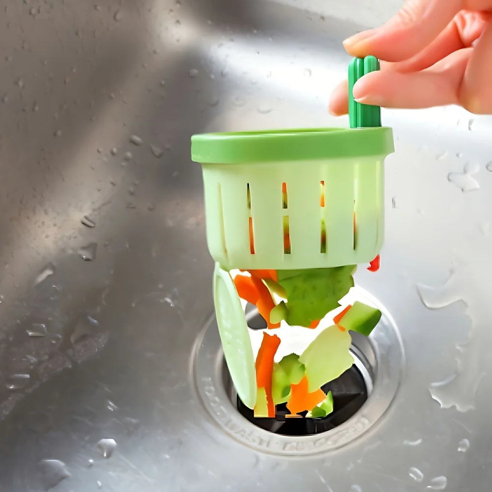 Cactus Sink Drain Strainer Press Automatic Dumping Basket Multi-functional Use Filter Net for Tub Kitchen Waste Collector ﻿