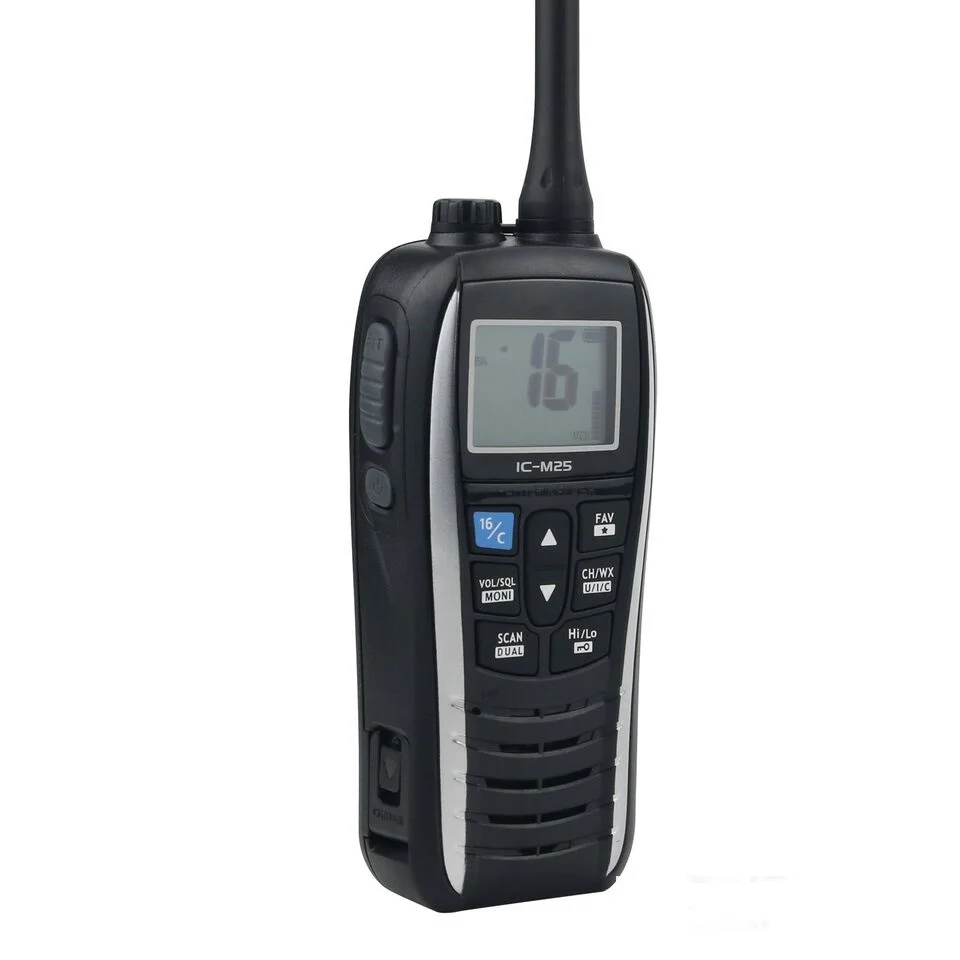 IC-M25 5W Portable Marine Radio VHF Handheld LCD Lightweight Waterproof