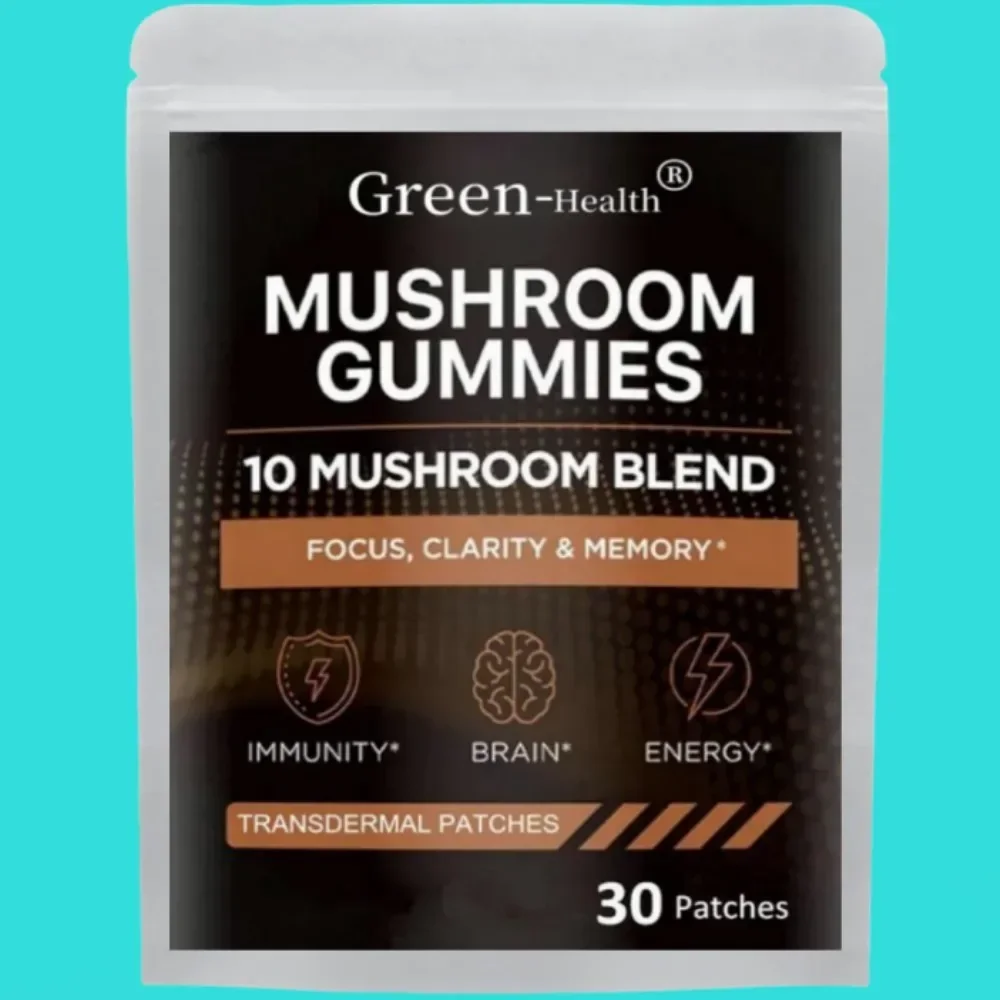 

30 Patches Mushroom Complex Transdermal Patches Brain Booster, Immune Support, Energy For Men & Women