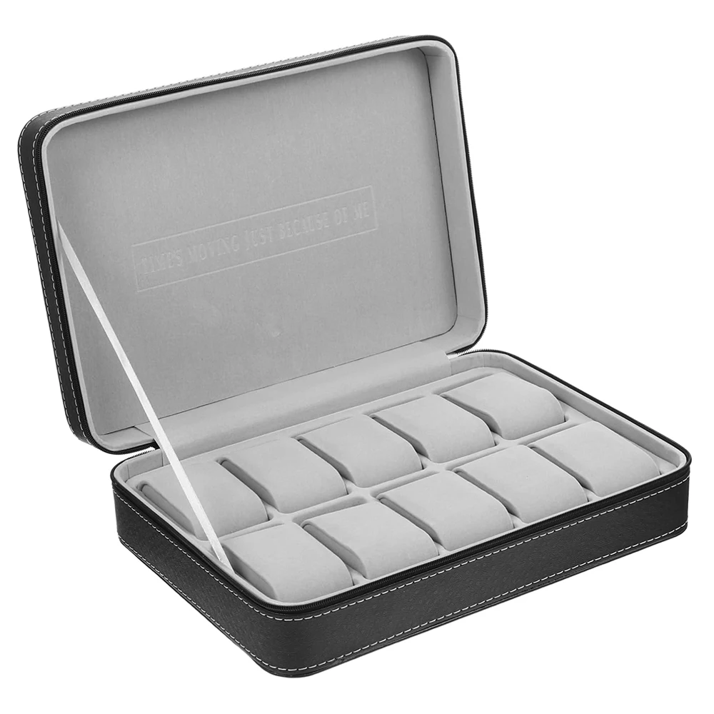 10/12 Slots Horloge Koffer Organisator Draagbare Rits Horlogekast Armbanden Heren en Dames Multifunctionele Display Box