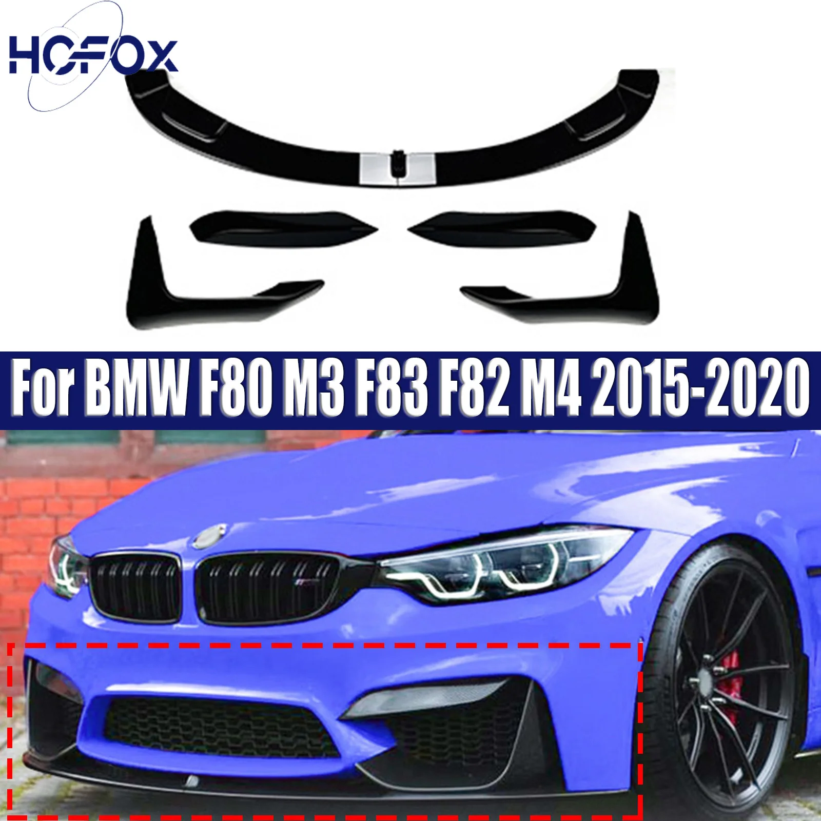 Spoiler Bumper Depan Mobil, Diffuser, Body Kit, Pelindung Bumper Untuk BMW F80 M3 F83 F82 M4 2015-2020
