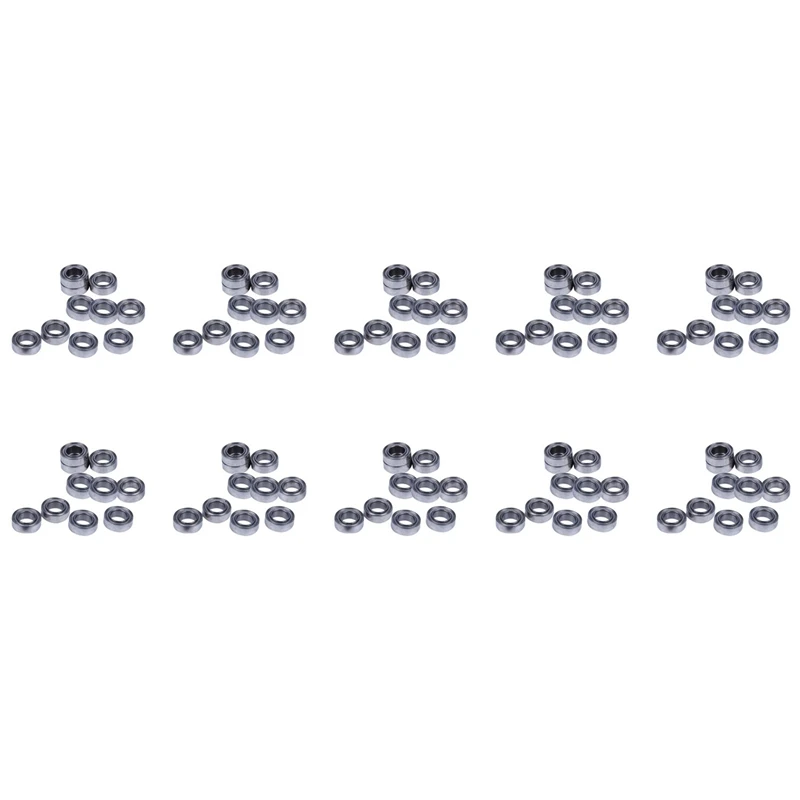 AA81-100Pcs Miniature Sealed Metal Shielded Metric Radial Ball Bearing Model: MR95-ZZ 5X9x3mm
