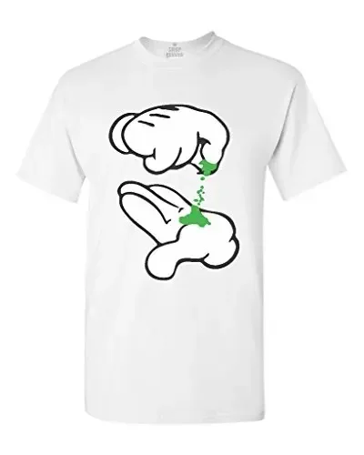 Cartoon Hands Pinching Weed T-Shirt Weed Shirts T Shirt Men Loose Size T Shirt Short Man Tee Tops 2019 Unisex Tee