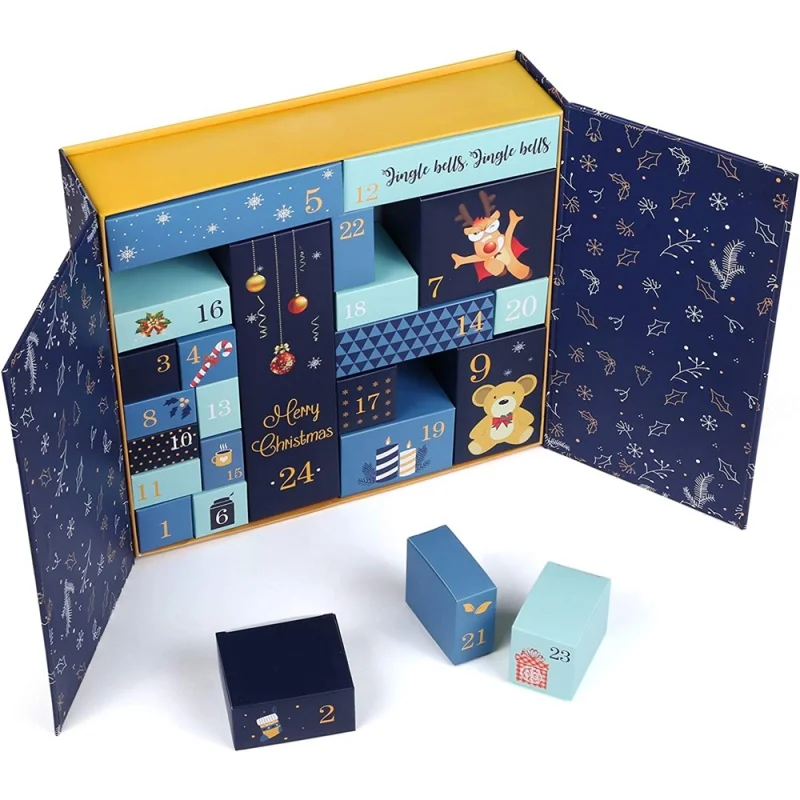 Op Maat Gemaakte Productluxe Cadeau Ramadan Eid Countdown Chocoladekoekje 24 Dagen Adventskalender Verpakking