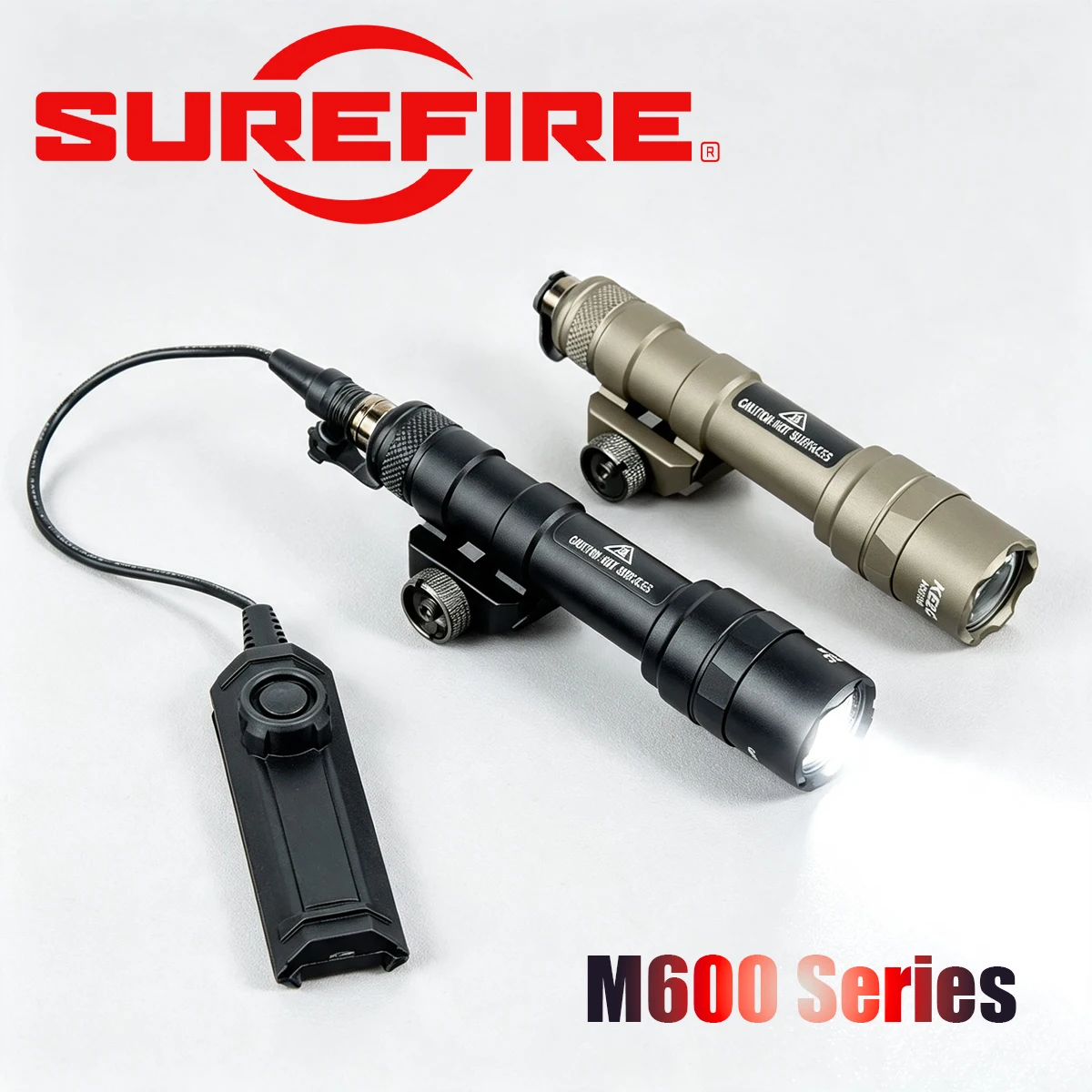 Tactical Surefire M600 M300 Airsoft Powerful Flashlight Dual Pressure Switch AR15 20mm Rail Hunting LED M600C Lamp Scout Lights view 2