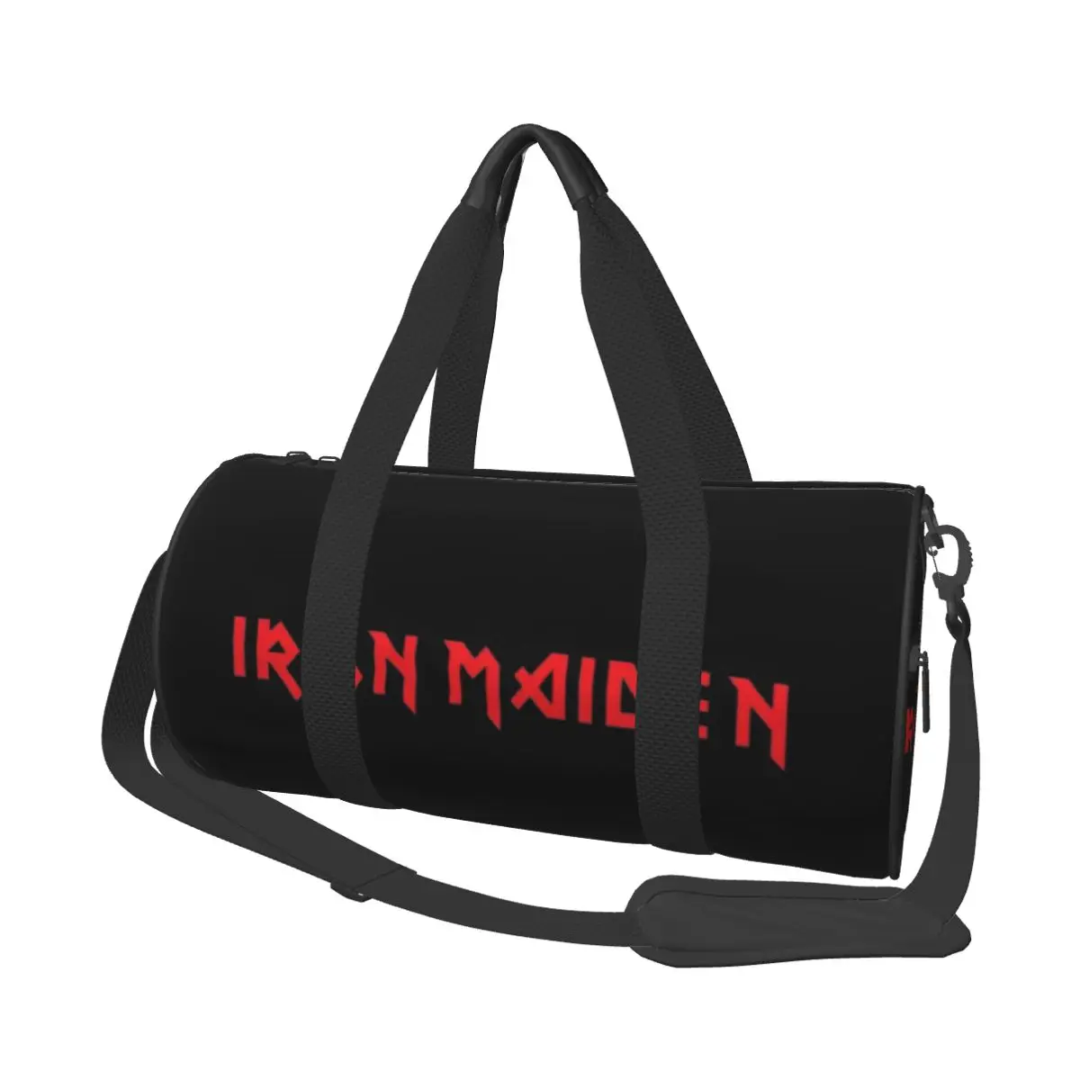 I-iron Maidensing-Bolsa de viaje redonda de gran capacidad para hombre y mujer, equipaje de mano de gran capacidad, bolsa deportiva para Fitness