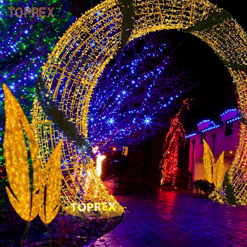 3d led magic leaves acrylic motif lights Christmas decoration