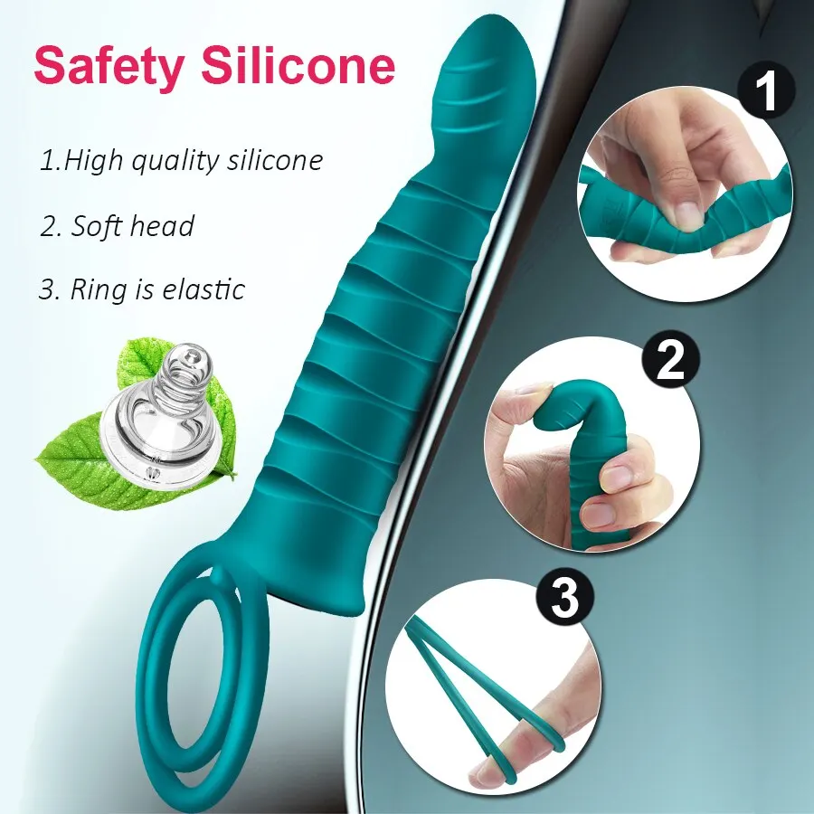 هزاز مزدوج حلقة الديك مع جهاز تحكم عن بعد للرجال والنساء ، ألعاب جنسية ، هزاز رصاصة ، تحفيز G-spot ، منتج مثير للأزواج