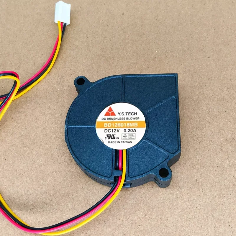 New Y.S.TECH BD126018MB 6cm 12V 0.20A 3 wire, ball bearing blower fan