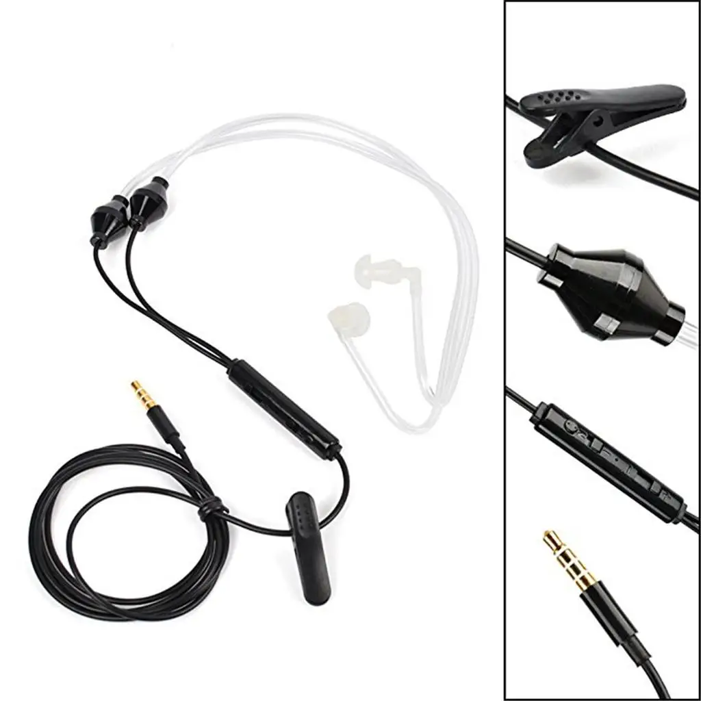 Air Tube Stereo Headset Earphone Anti Radiation Portable Radio Device with Noise Cancelling for Home Quality Radio Receiver