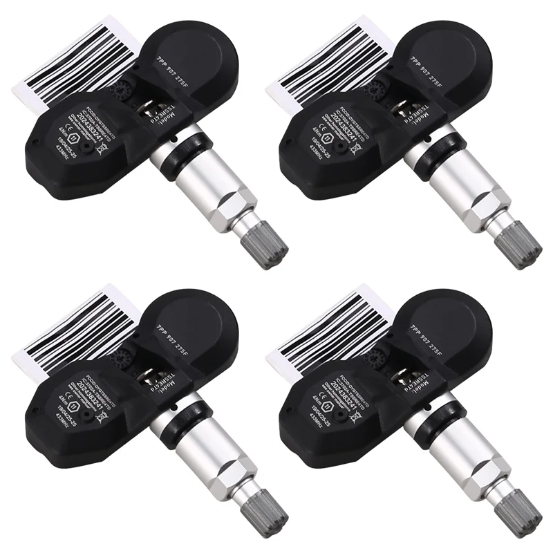 7PP907275F 4F0907275B TPMS 433MHZ para A4 A6 A8 Q7 911 Boxster Cayenne VW Touareg Sensor de presión de neumáticos 4 Uds