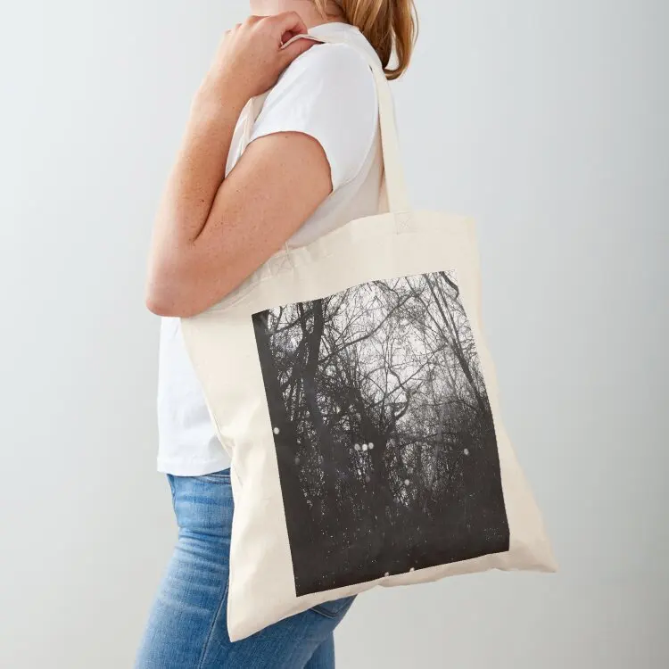 

Rainy autumn forest, dark abstract photography Tote Bag canvas shopping bag shopper bags for women Women's tote bag