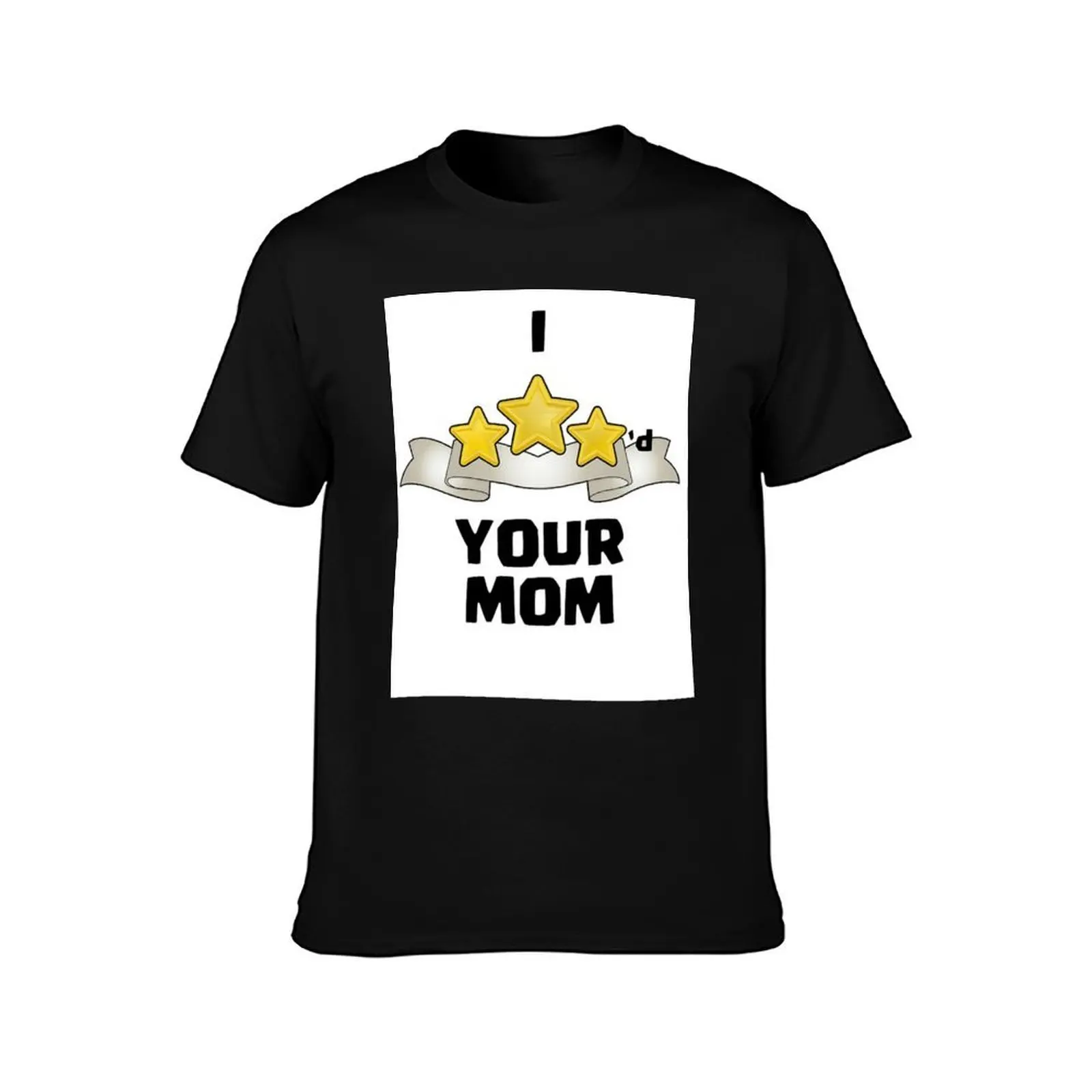 I three stared your mum Art T-Shirt, Summer Casual Cotton Tee, Oversized Streetwear Tops, Vintage Graphic Print, 100% Cotton