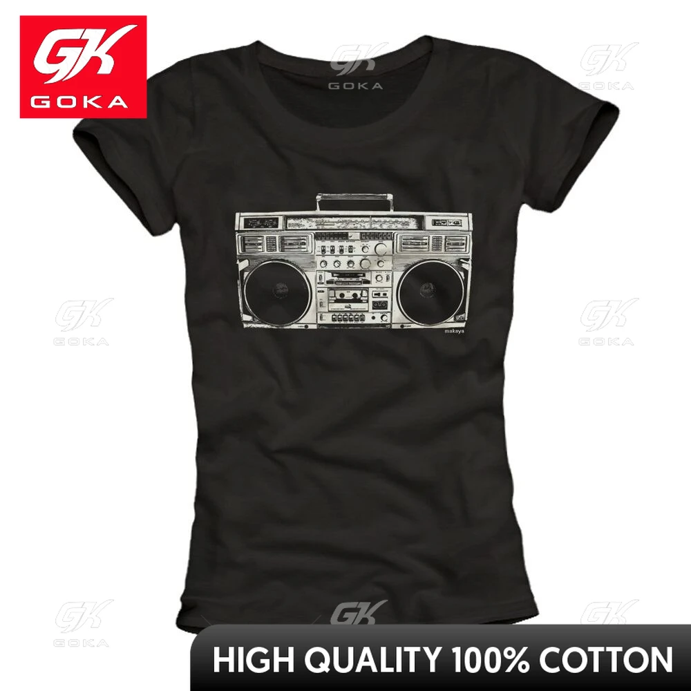 Hip Hop Boombox  Graphic T Shirts Mens Clothing New in Tops & Tees Cotton Women Printed T-shirt Y2K Clothes Cute Funny Tshirt