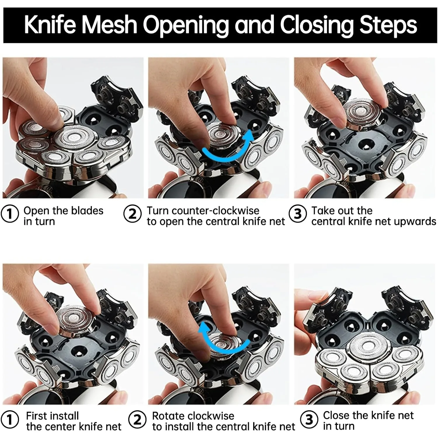 9D أصلع الحلاقة الرجال الكهربائية الجمجمة الحلاقة أصلع ماكينة حلاقة IPX7 شاشة الكريستال السائل مقاوم للماء 6 في 1 الأنف الشعر المتقلب الرجال ماكينة حلاقة كهربائية
