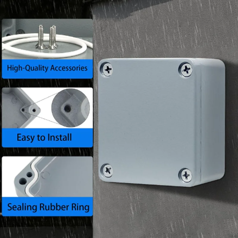 IP67 Waterproof Outdoor Aluminum Enclosure - Explosion-Proof Electronics Housing Aluminum Junction Box for PCB Projects