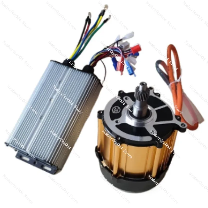 60V Electric Tricycle Motor 1200W 1500W 1800W Four-Wheel Permanent Magnet Sine Wave High Speed Motor with Intelligent Controller