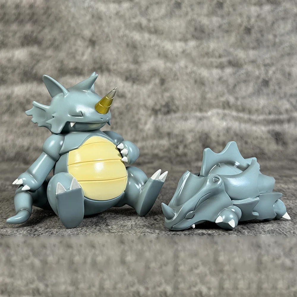 

Aqua 1/20 Scale Model Anime Pokemon Figure #111 Rhyhorn #112 Rhydon Action Figure Pink/Snowy Figurine Collect Model Decor Gift